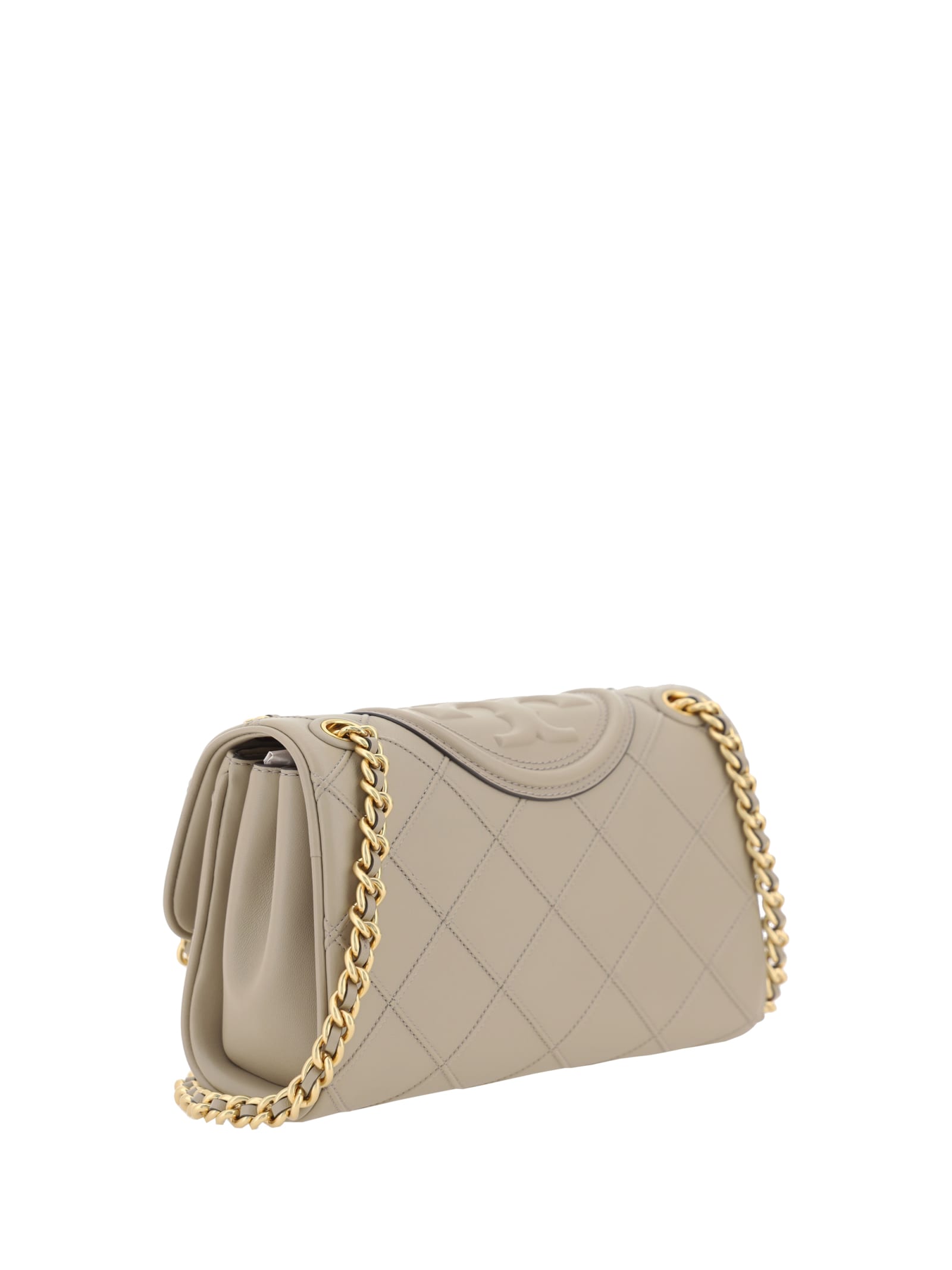 Shop Tory Burch Small Fleming Shoulder Bag In Fresh Clay