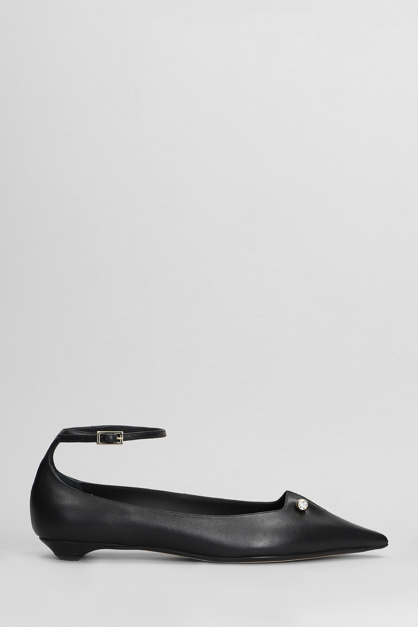 Chiara 015 Ballet Flats In Black Leather