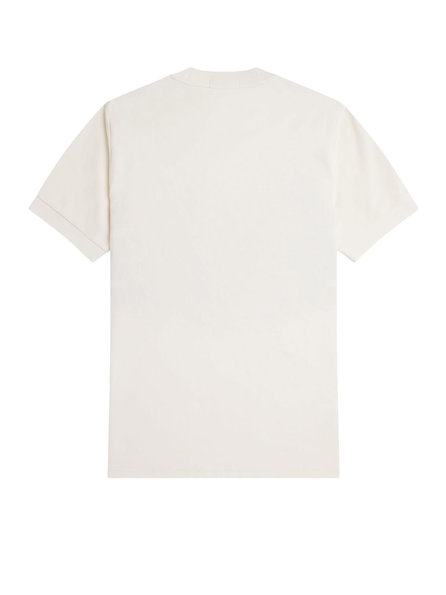 Fred Perry Cotton T-shirt With Striped Motif In White