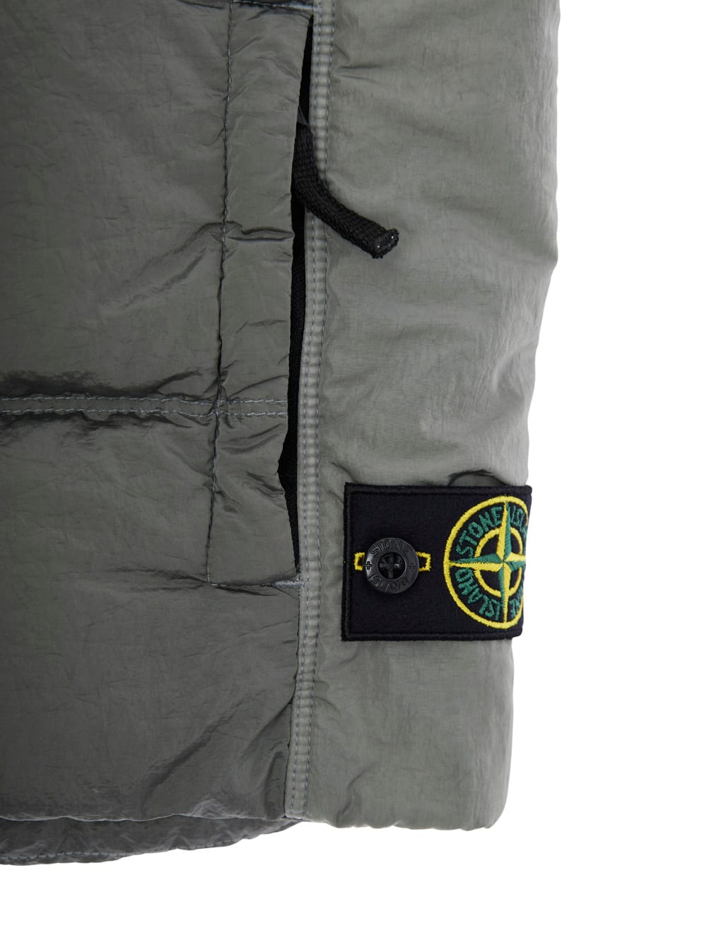Stone Island Padded Panelled Vest In Gray