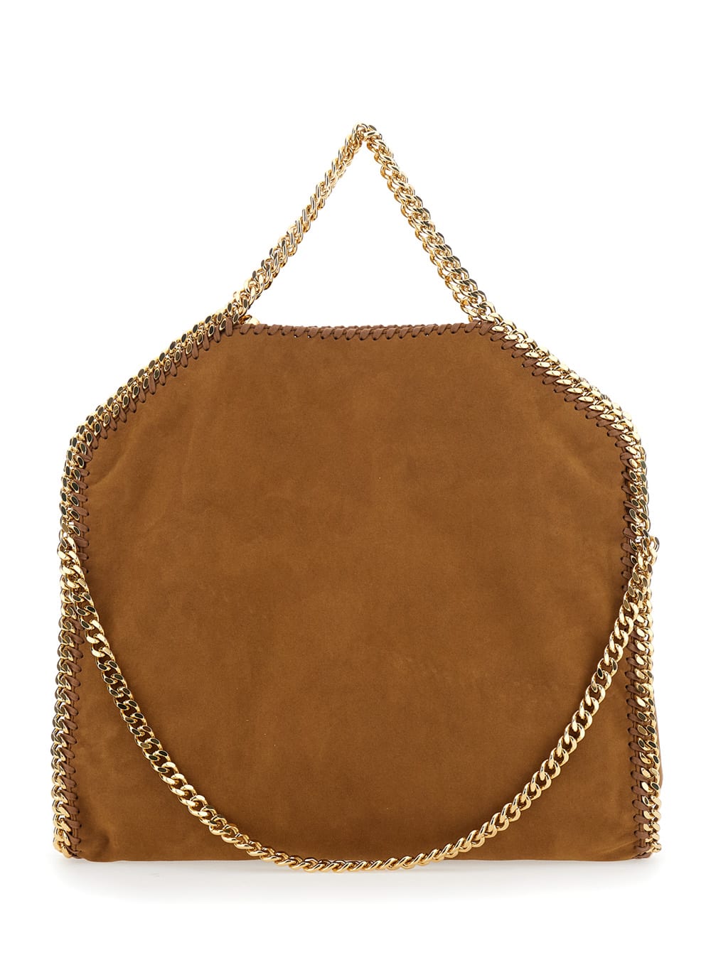 Stella Mccartney Falabella Brown Handbag With Chain Strap In Eco Leather Woman In Brown
