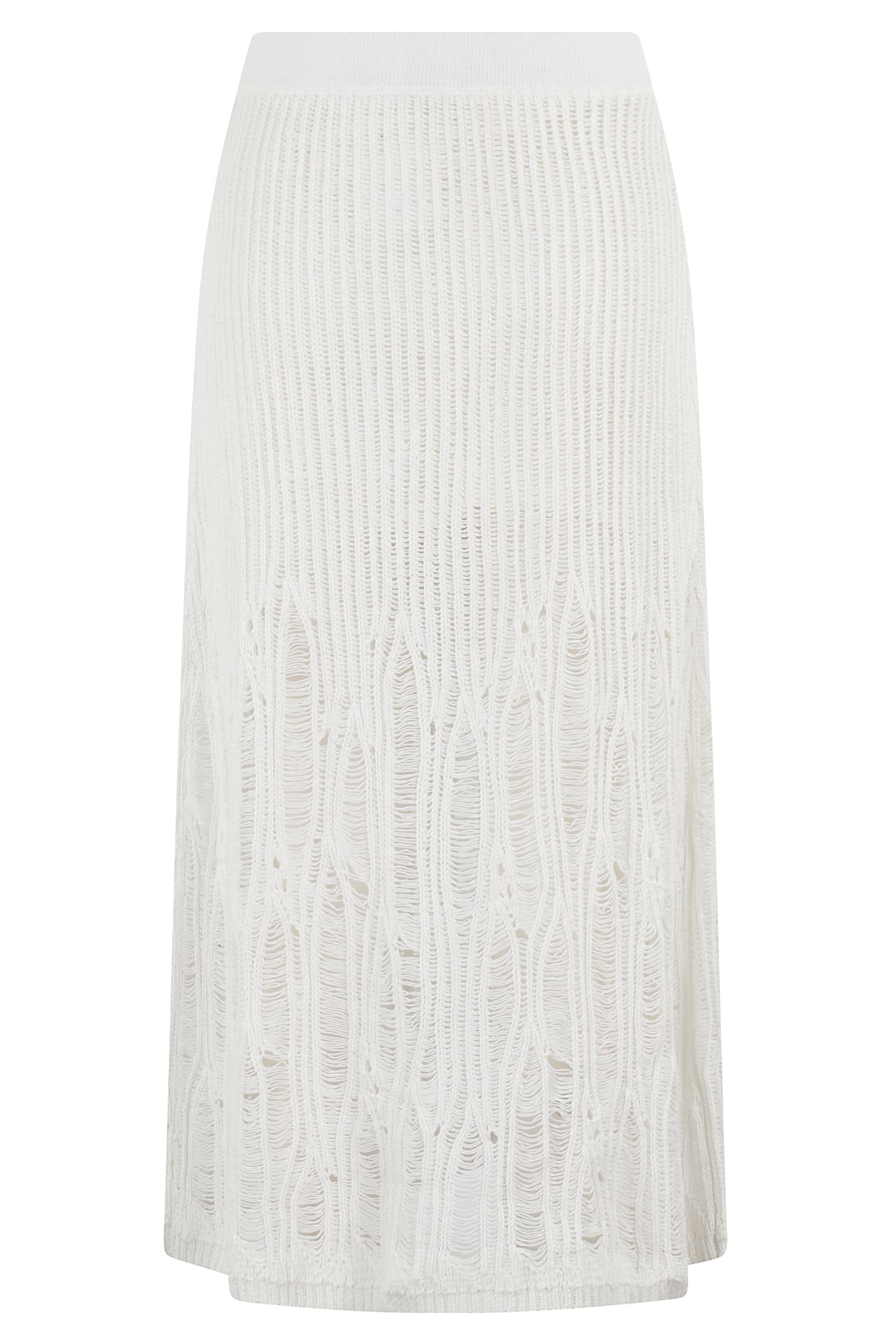 Iro Knitted-design Midi Skirt In White