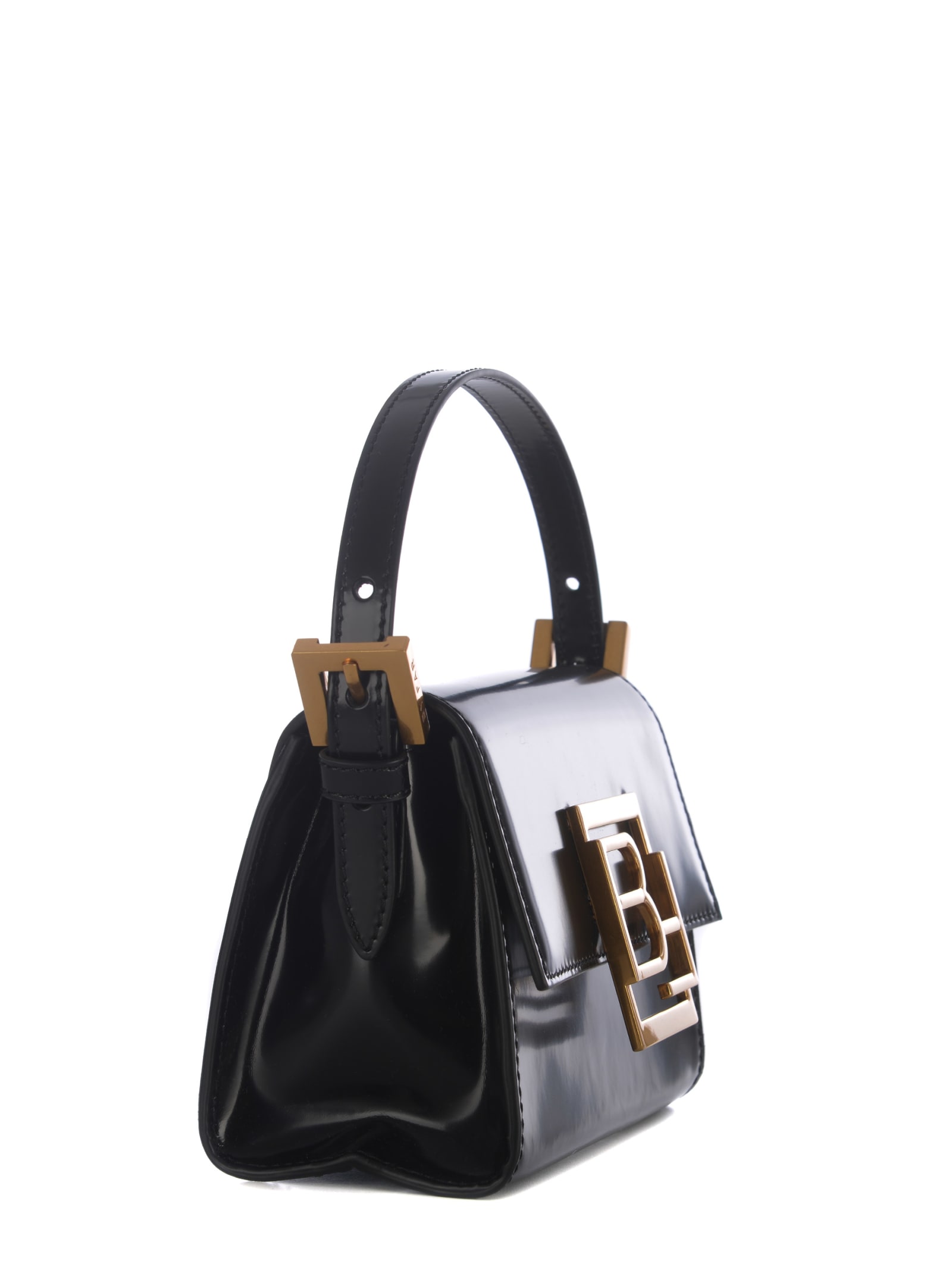 Shop By Far Mini Bag  Fran In Semi-patent Leather Available Pompei Store In Black