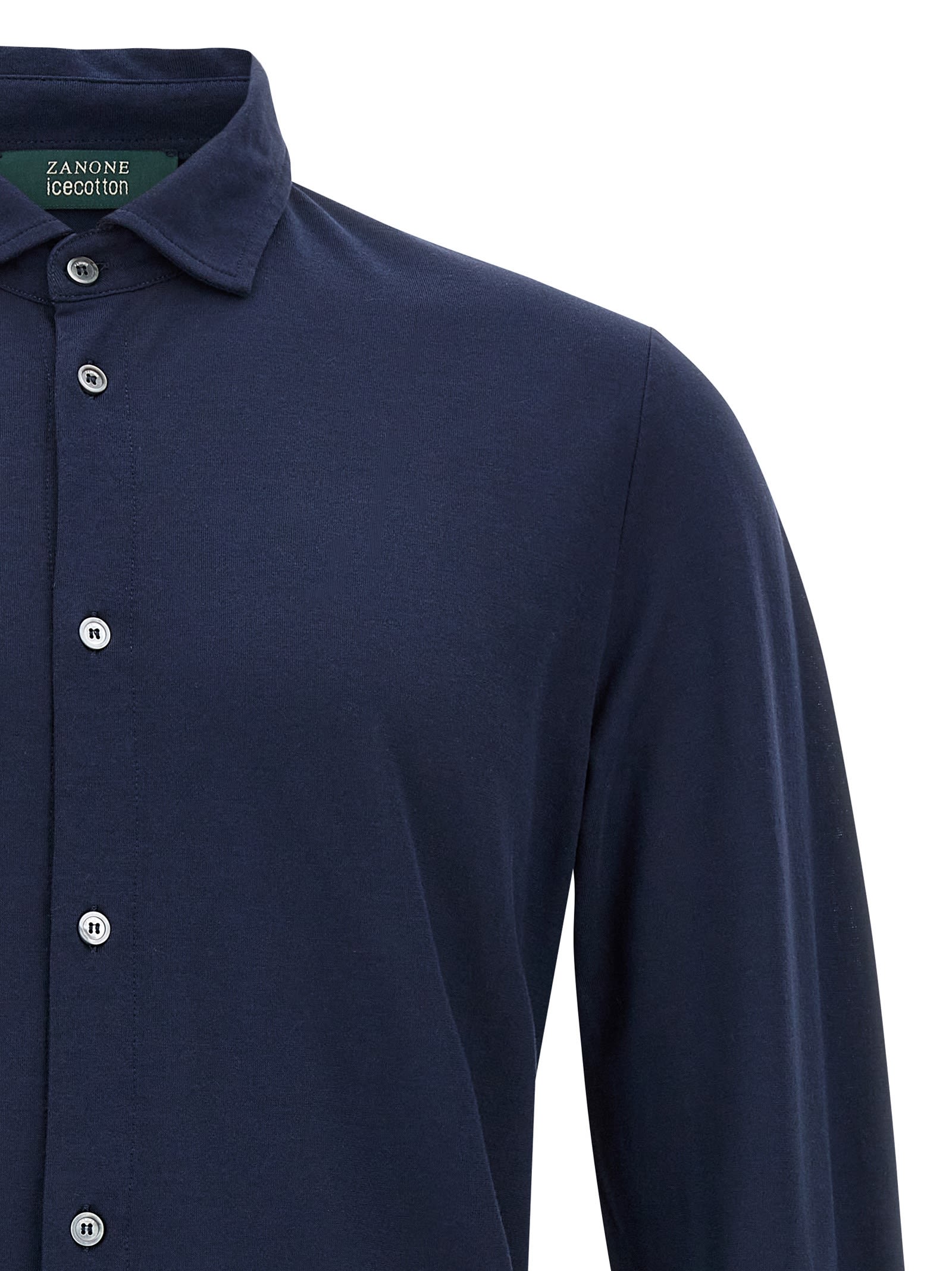 Zanone Ice Cotton Shirt In Blue