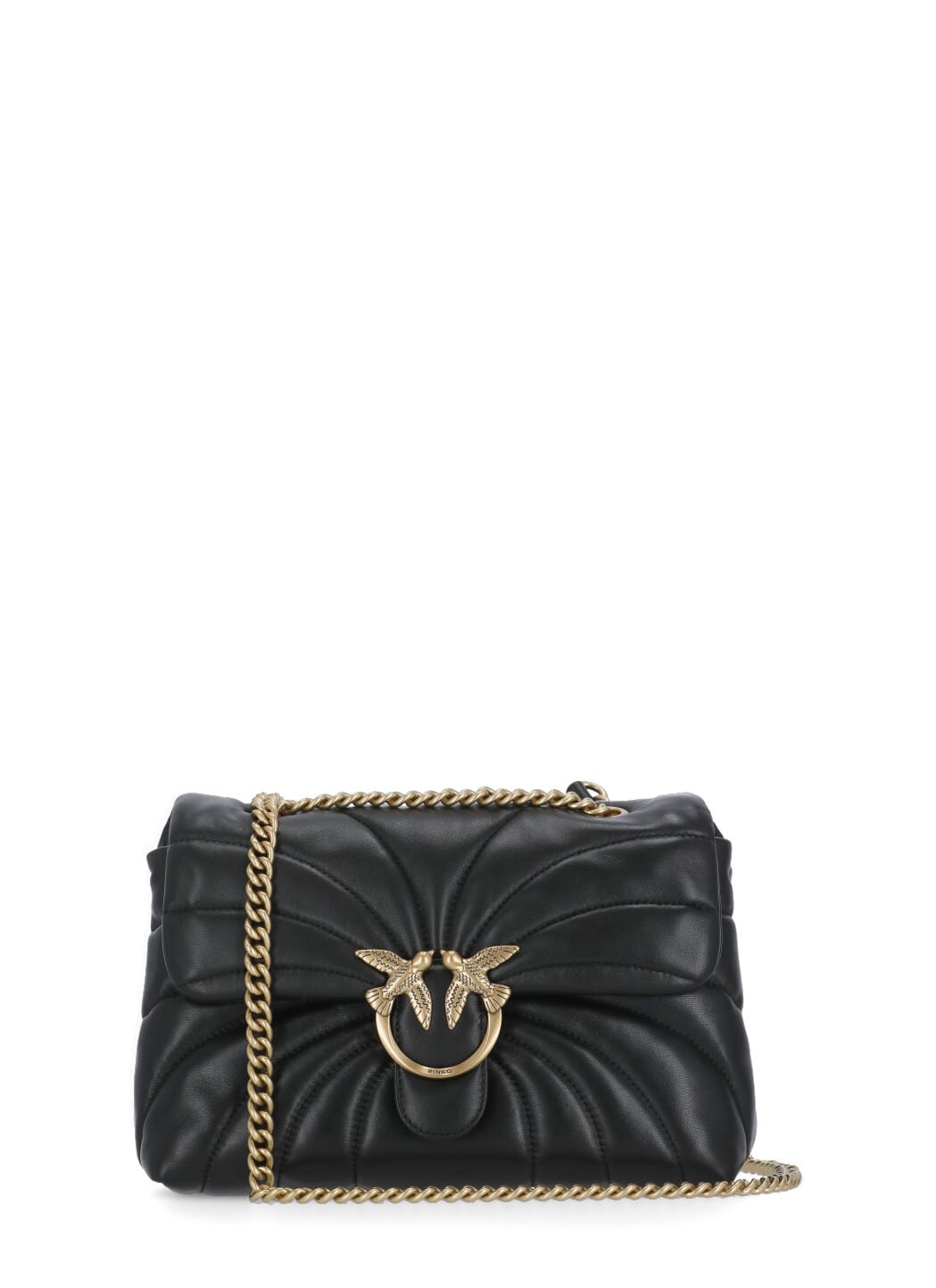 Shop Pinko Classic Love Puff Bag In Black