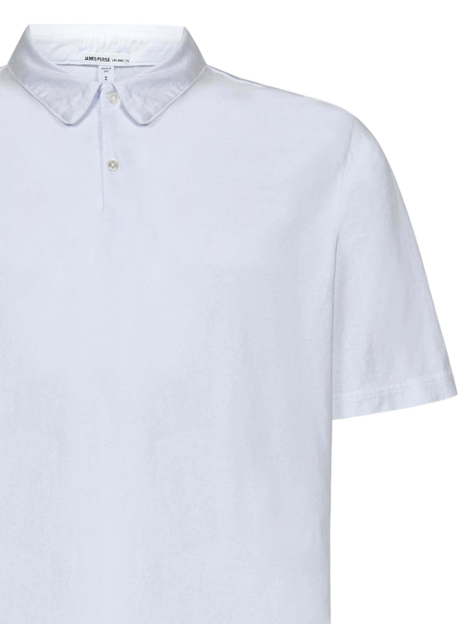 Shop James Perse Polo Shirt In White