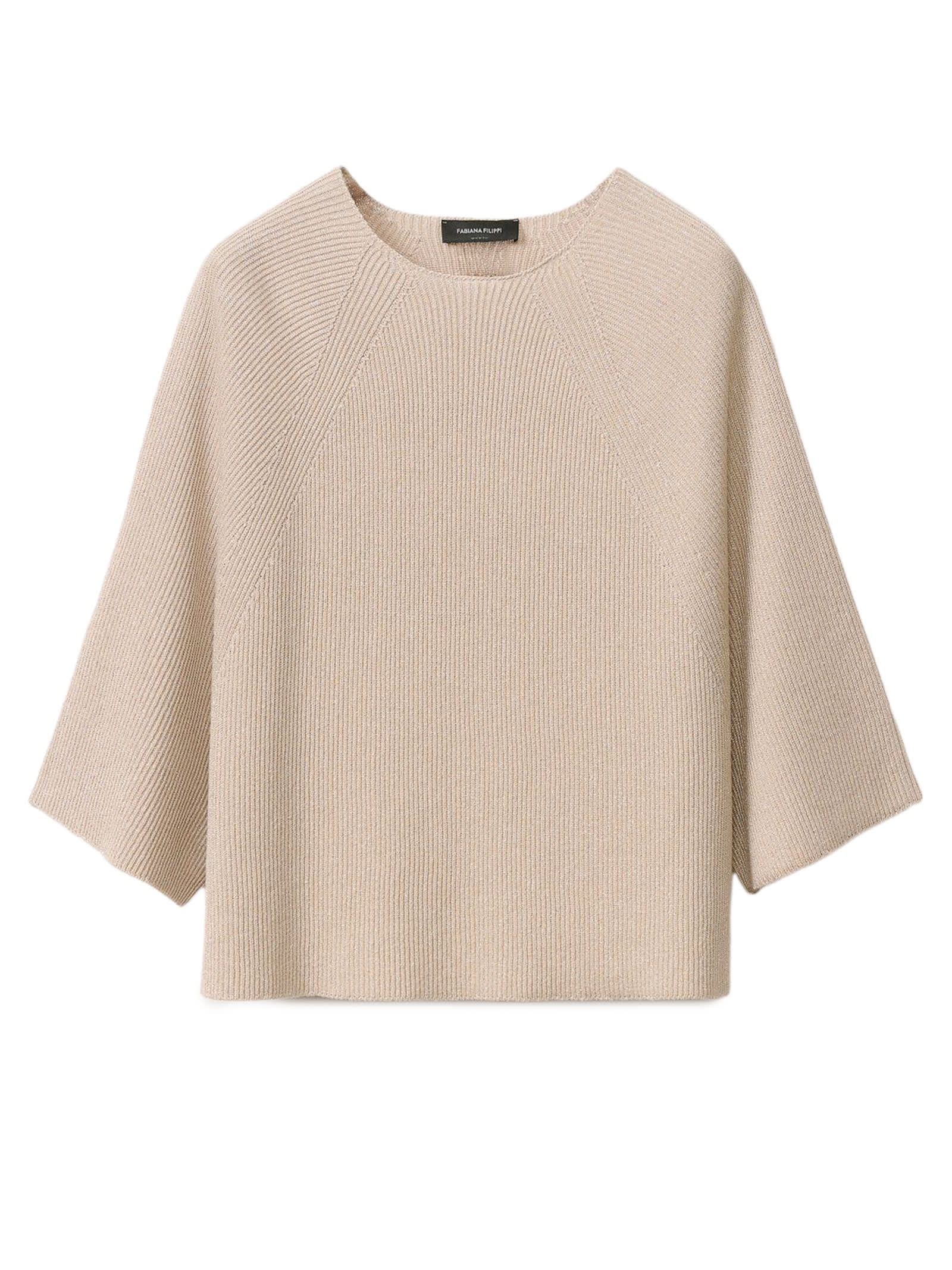 Fabiana Filippi Organic Cotton And Lurex Cape Sweater