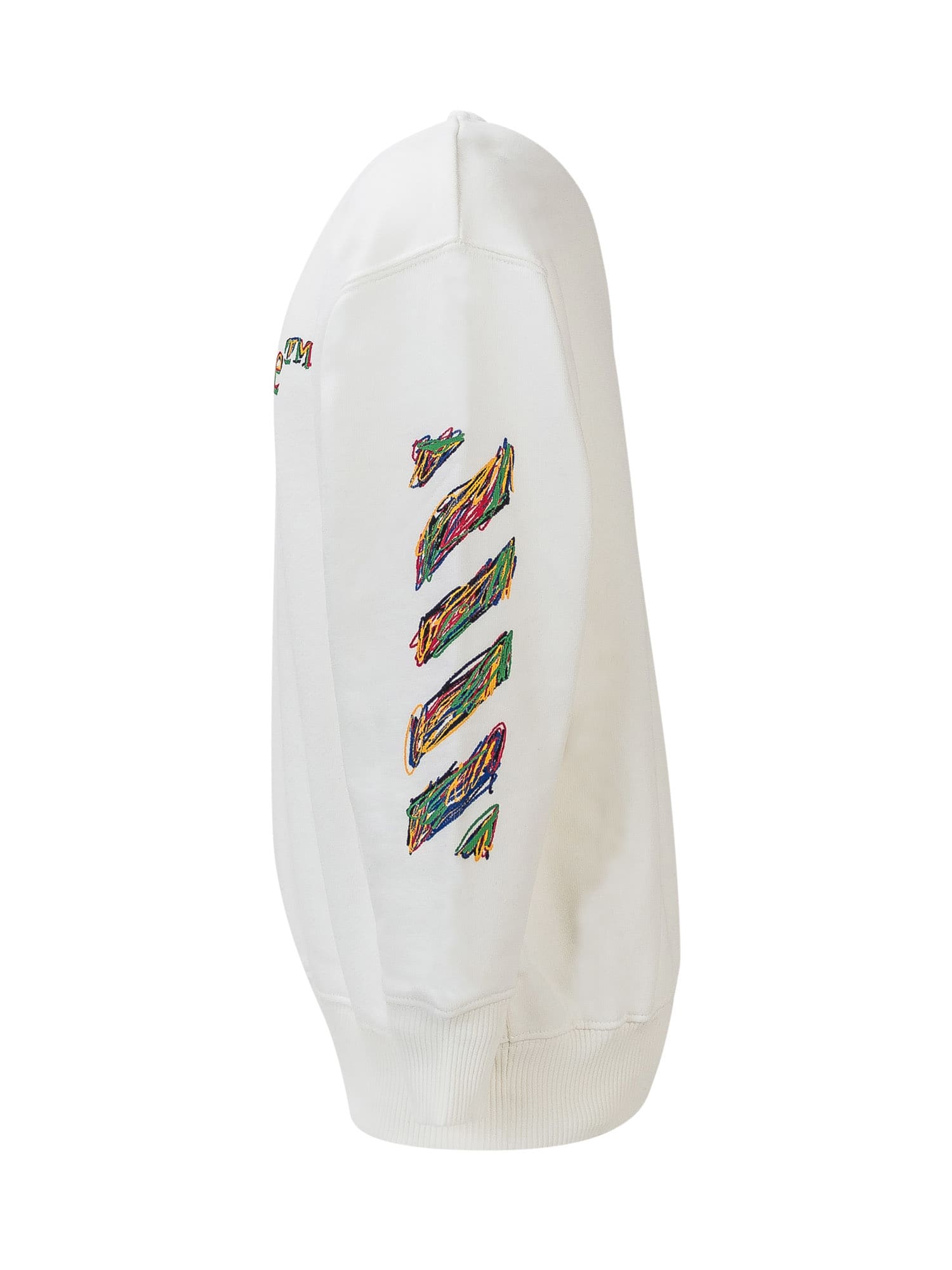 Shop Off-white Logo Sketch Sweatshirt In White Multicolor