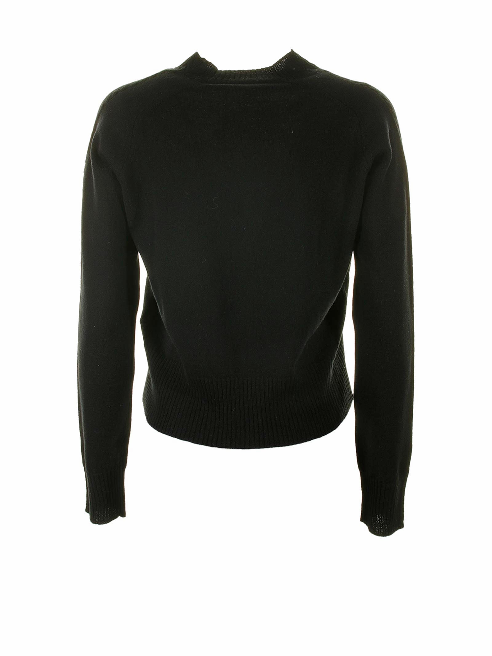 Shop Seventy Black Sweater With Collar In Nero