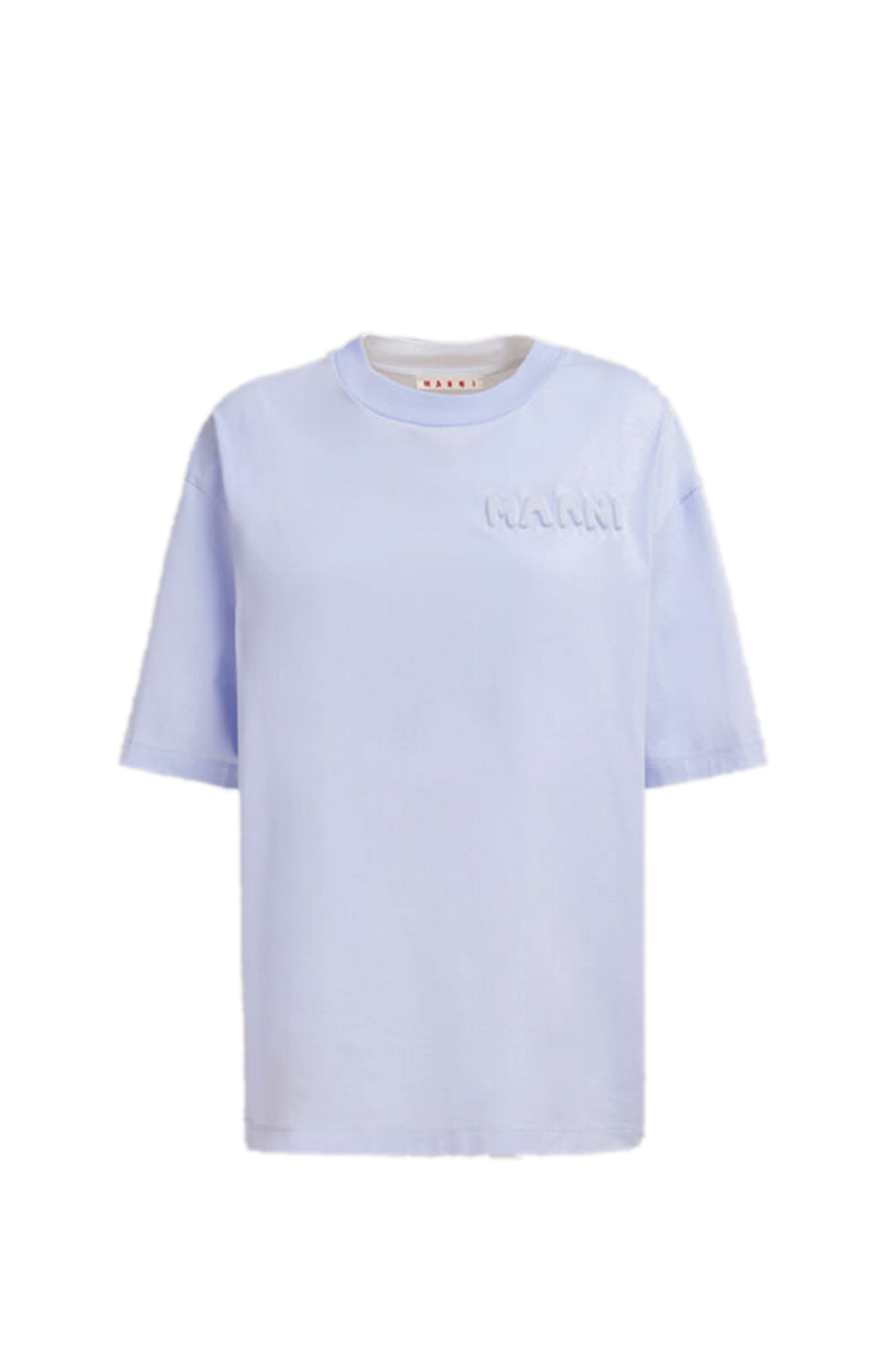 Shop Marni T-shirt In Clear Blue