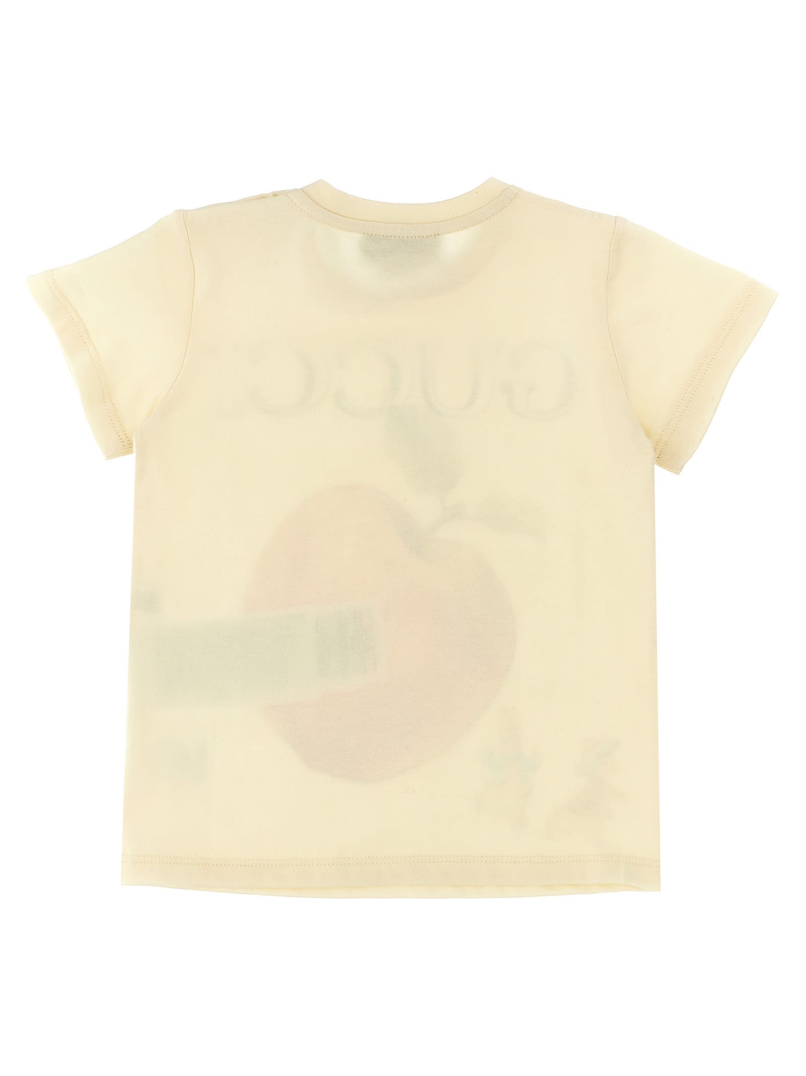 Shop Gucci Printed T-shirt Peter Rabbit X  In Beige