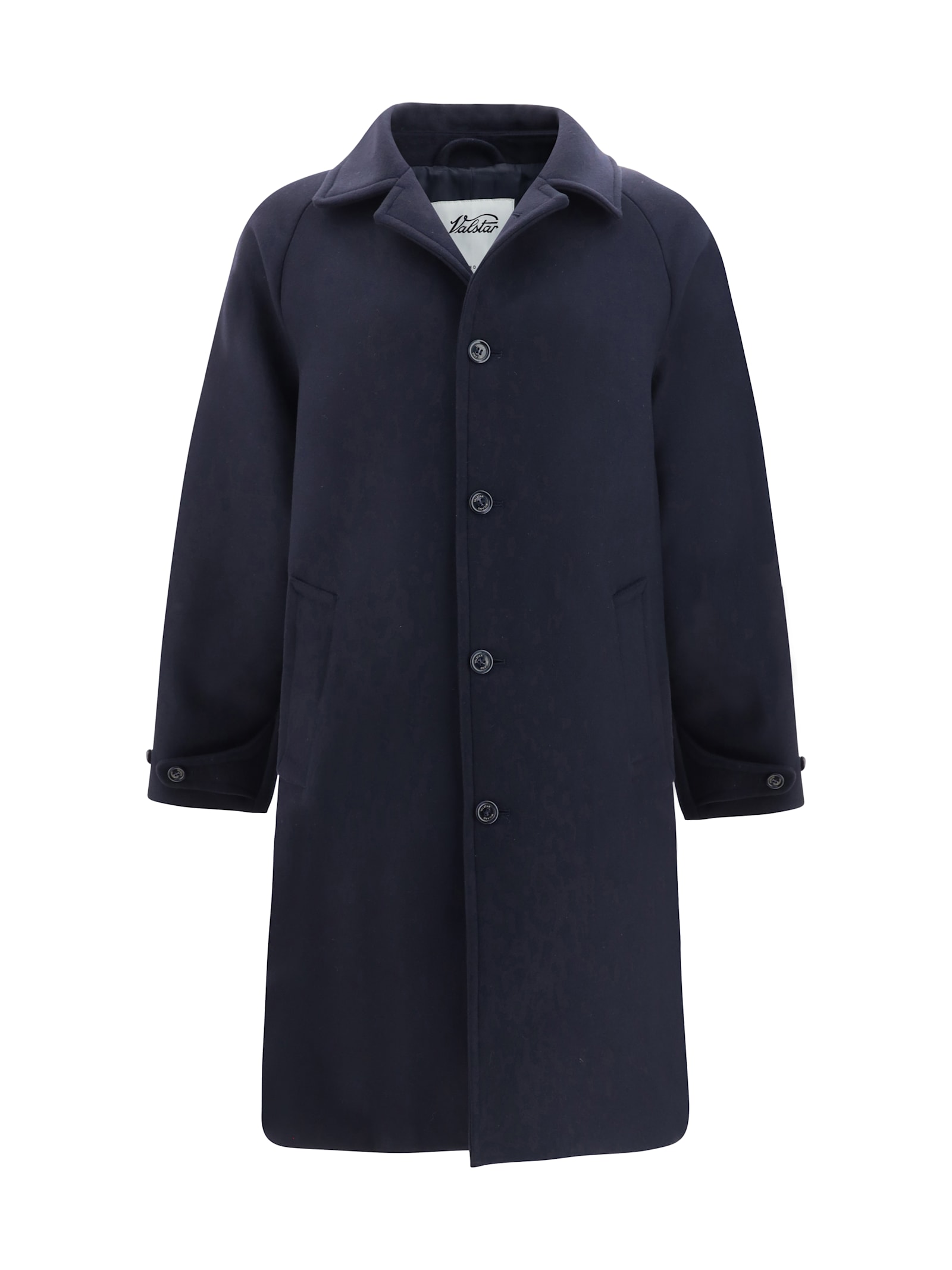 Shop Valstar Vittorio Coat In Navy