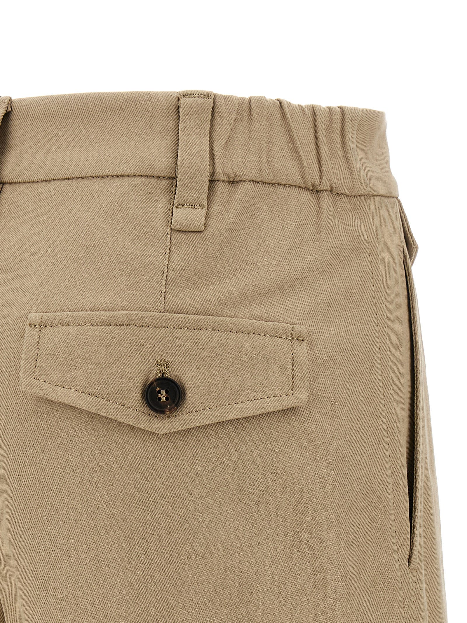 Shop Brunello Cucinelli Turn-up Bermuda Shorts In Beige