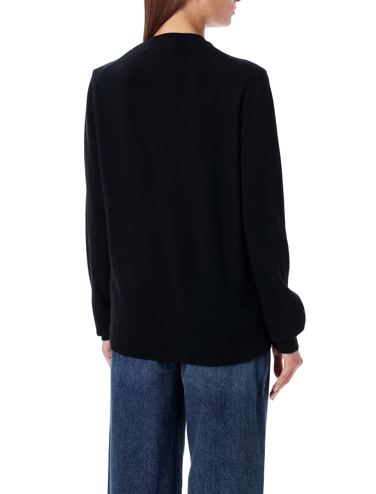 Shop Comme Des Garçons Play Cardigan Black Heart Patch