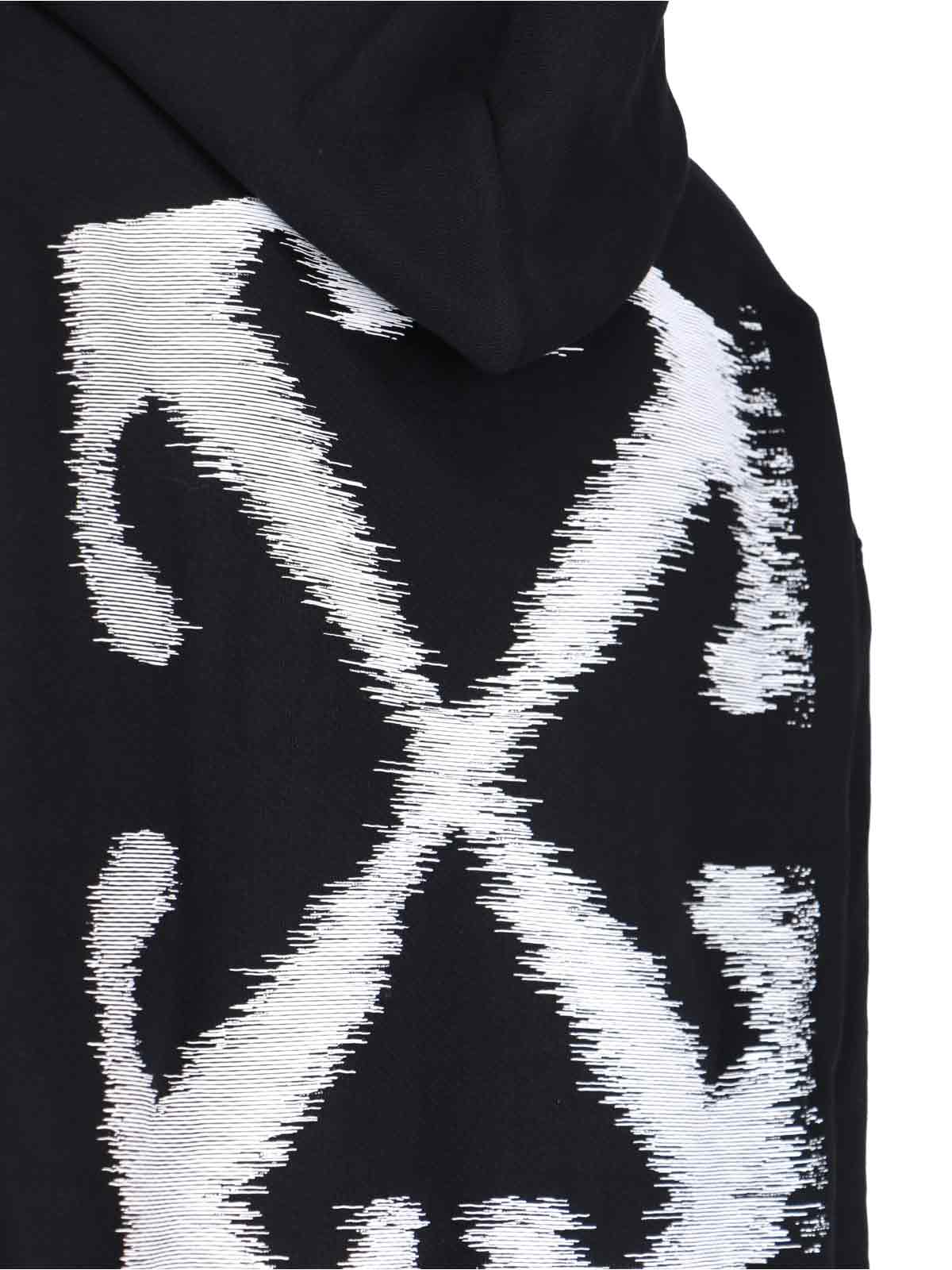 Shop Off-white Windy Arrow Logo Hoodie In Black