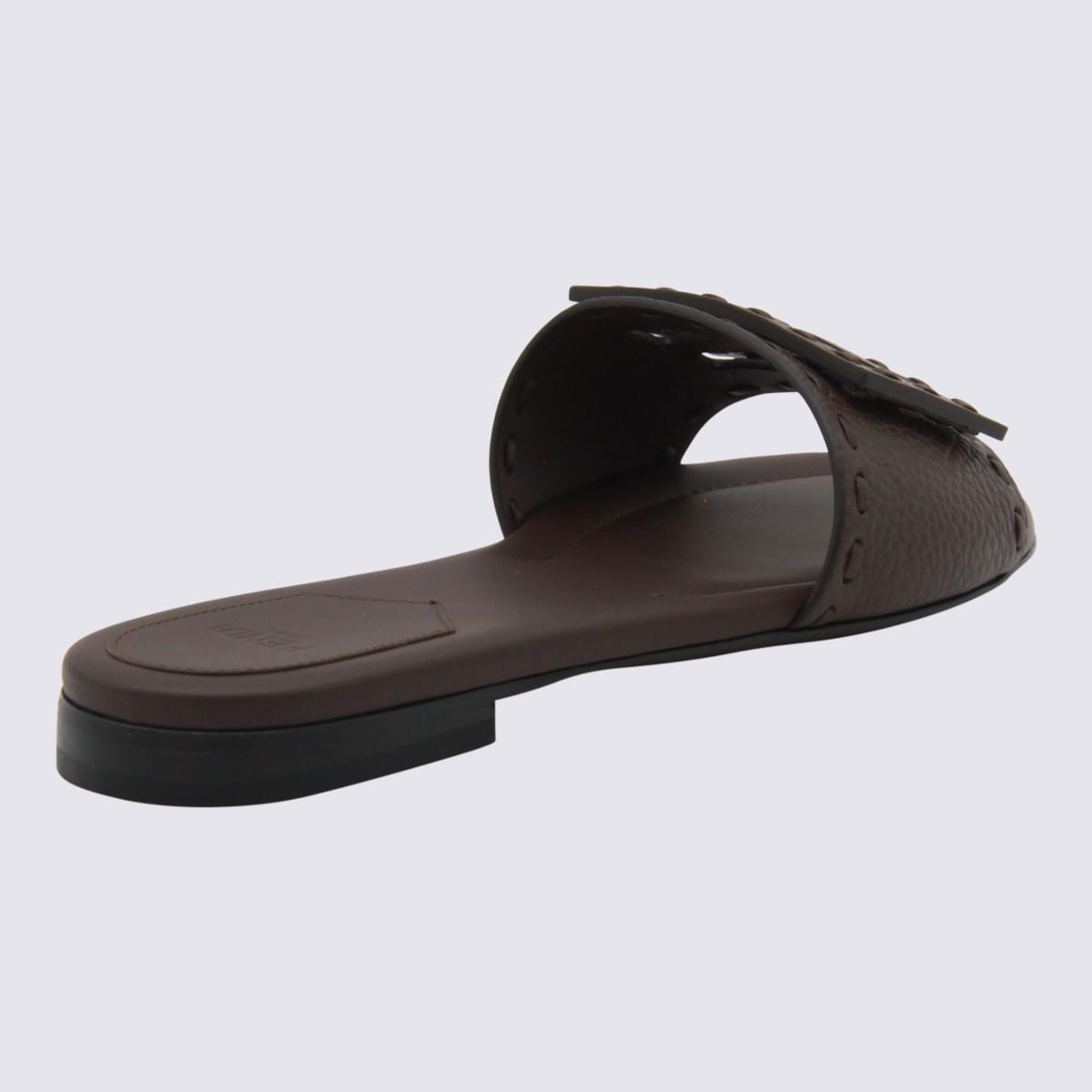 Fendi Baguette Flat Shoes Brown In Brown