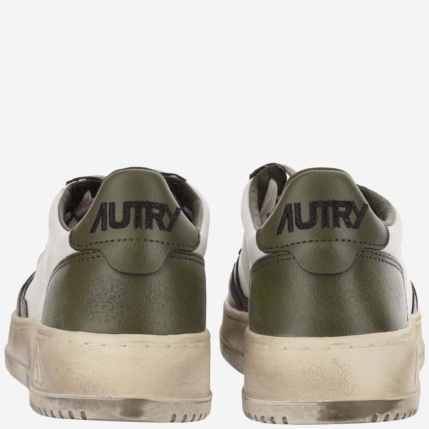 Shop Autry Medalist Low Super Vintage Leather Sneakers In Brown