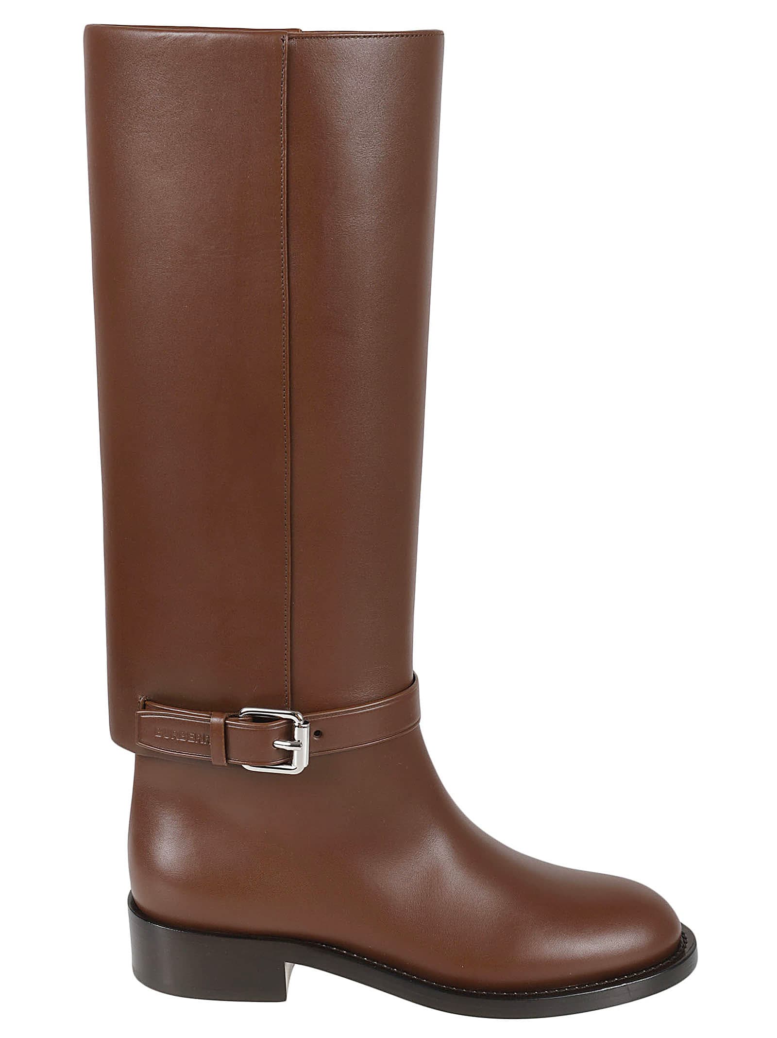 Shop Burberry Emmett Boots In Pine Cone Brown