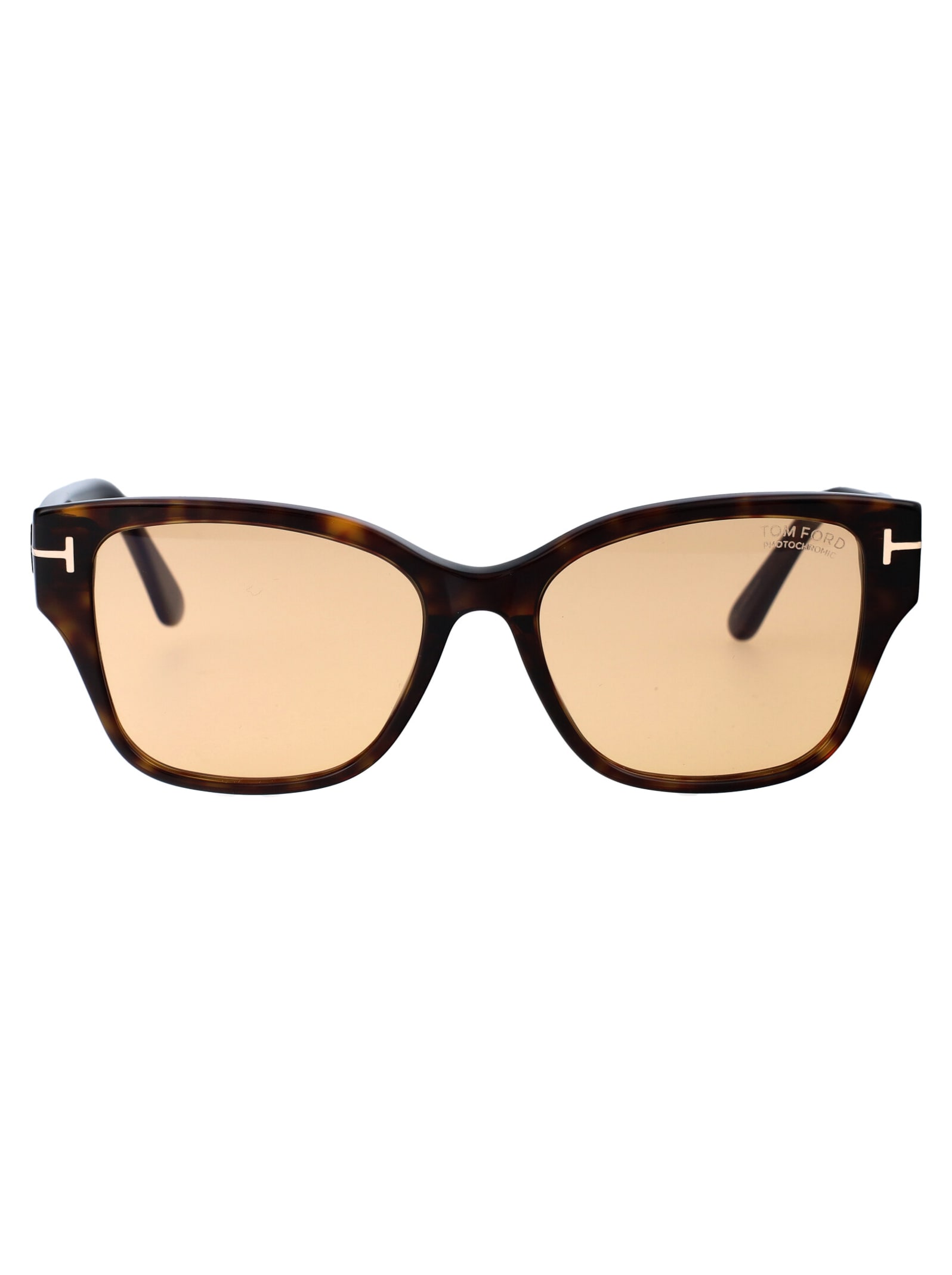 Shop Tom Ford Elsa Sunglasses In 52e Avana Scura / Marrone