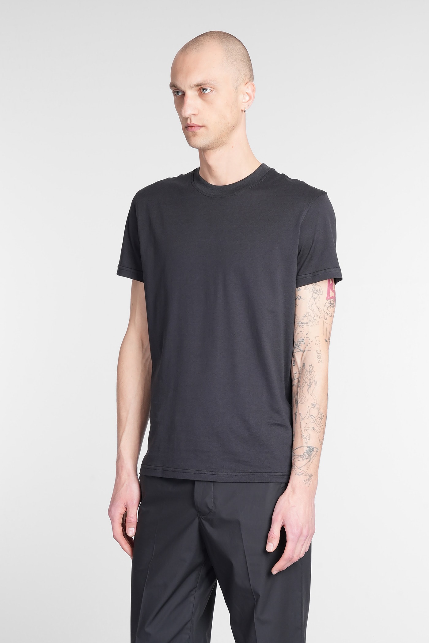 Pt Torino 01cd T-shirt In Black Cotton In Black