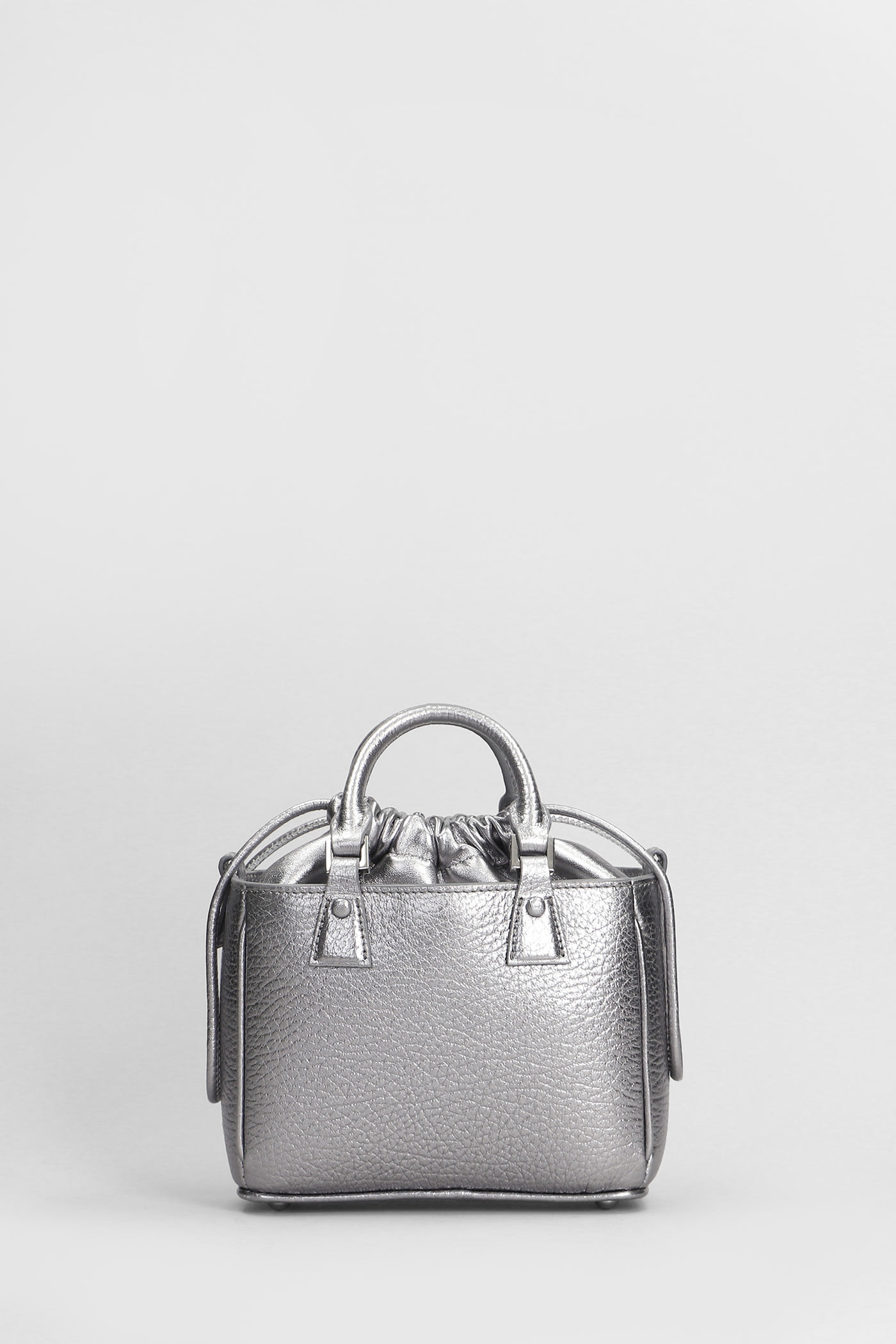 Shop Maison Margiela 5ac Shoulder Bag In Silver Leather