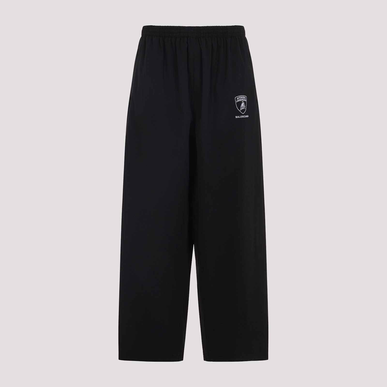 Balenciaga Elastic Waistband Tracksuit Pants In Black
