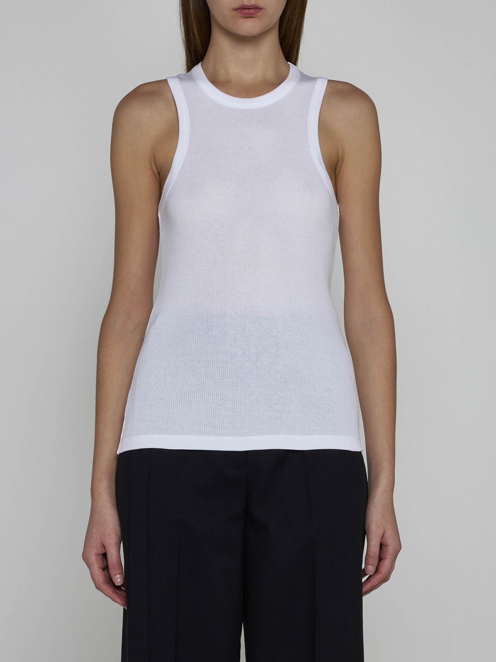 Shop Rohe Slim Fit Plain Knit Top In White
