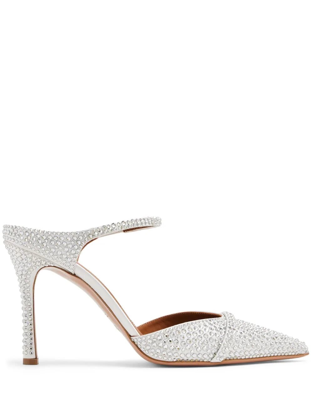 Shop Malone Souliers Mules All Strass In White White