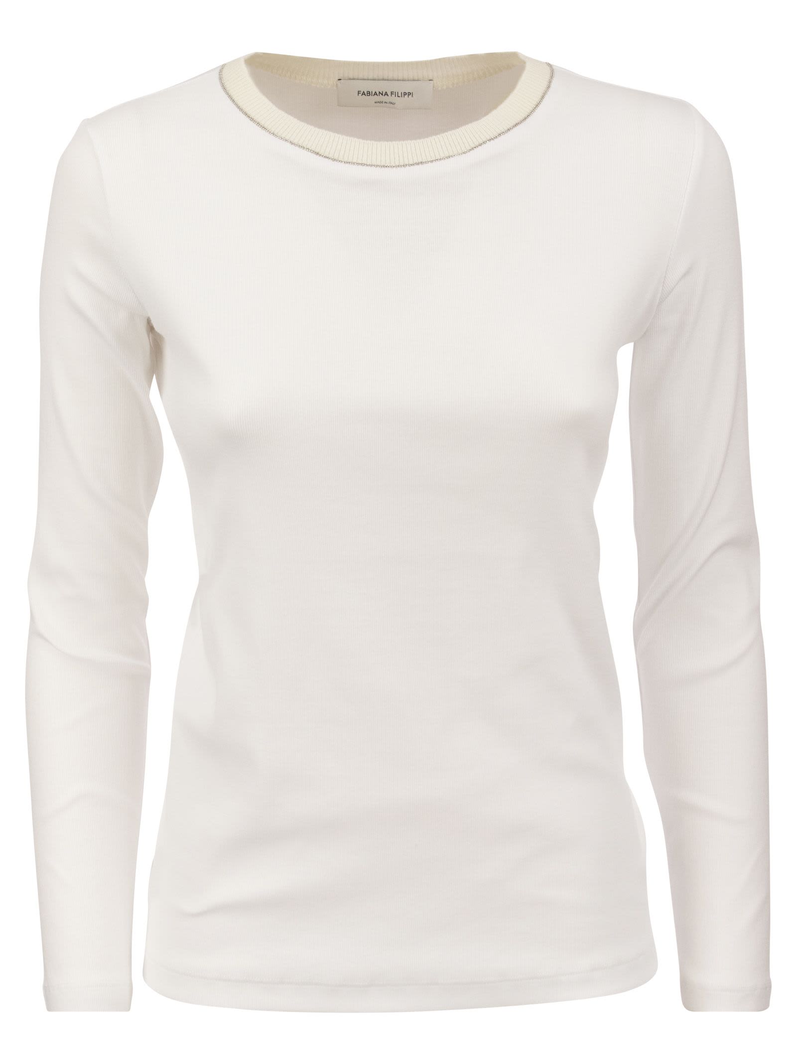 Fabiana Filippi Long-sleeved Cotton T-shirt