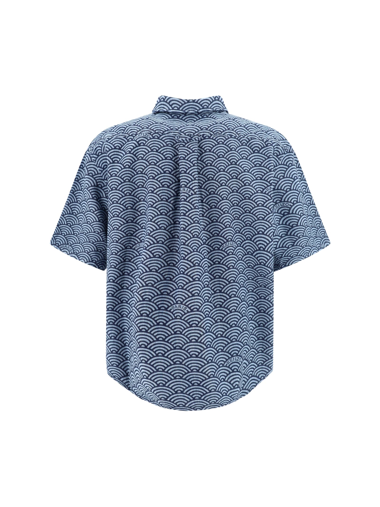 Shop Kenzo Shirt In Dm Rinse Blue Denim