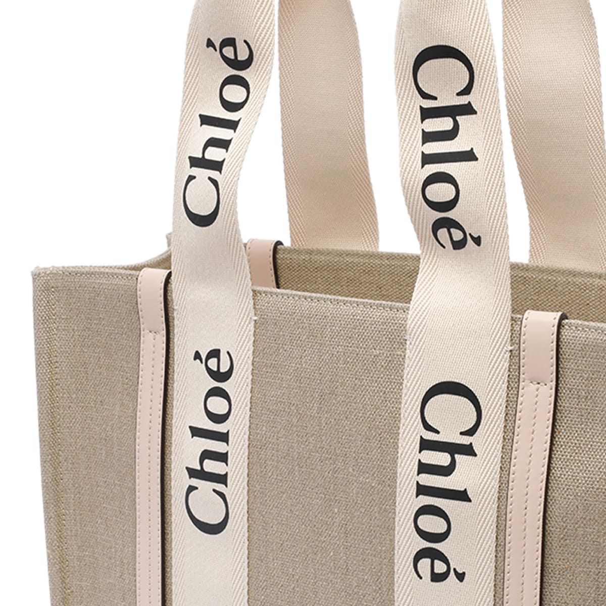 Shop Chloé Medium Woody Tote Bag In Beige