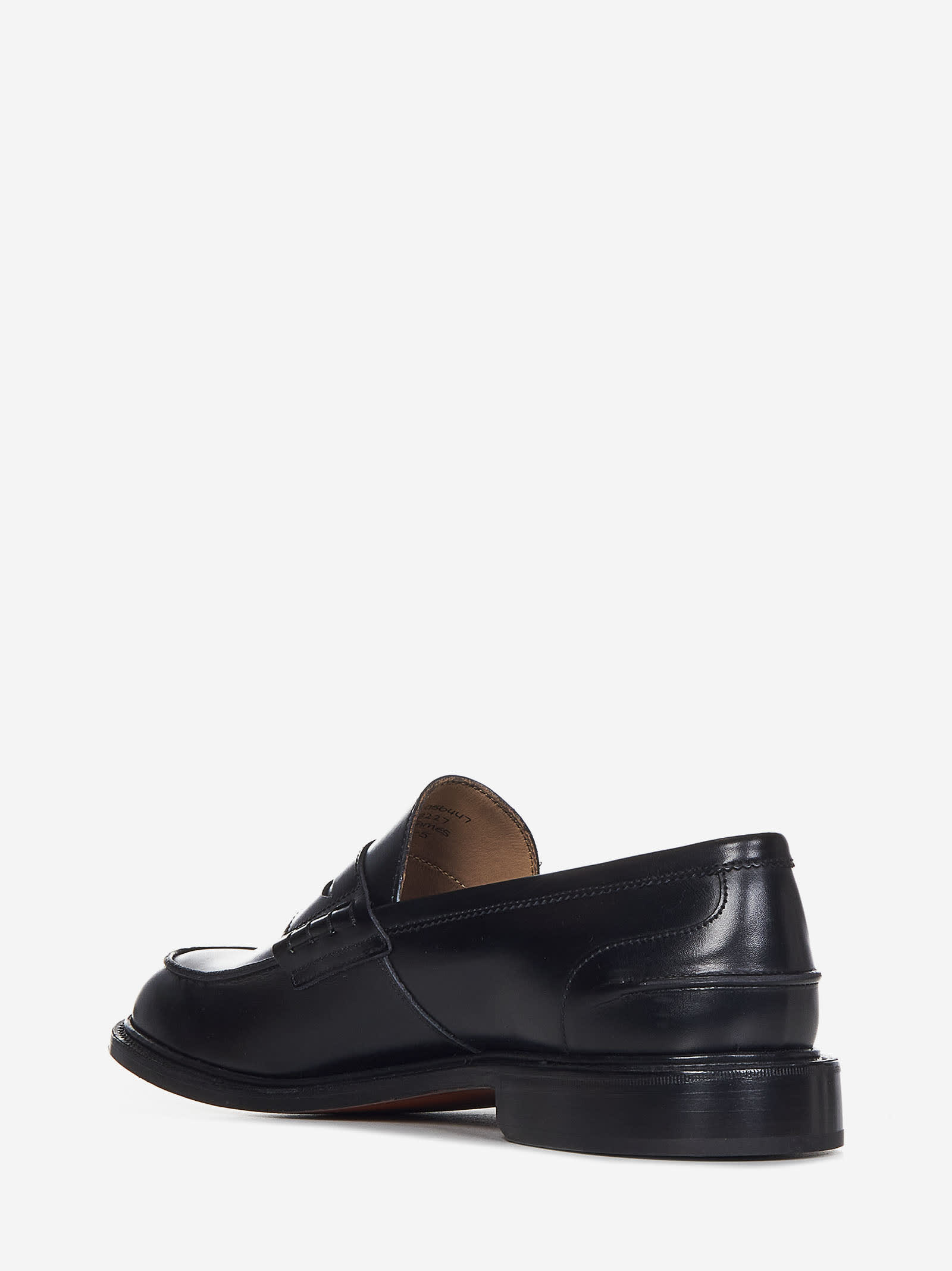 Shop Tricker's James Loafers In Black Calf