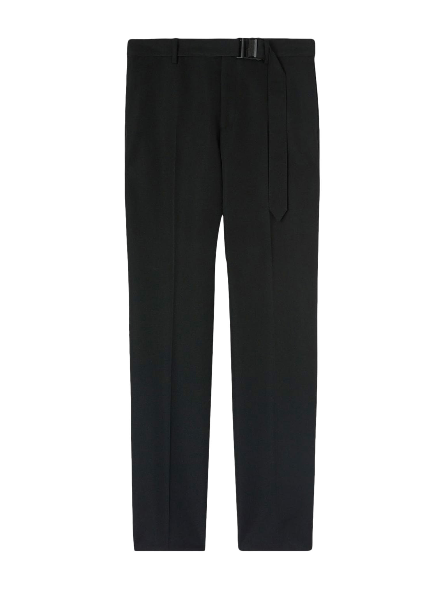 Off-white Buckle Dry Wool Slim Pant In Black No Color