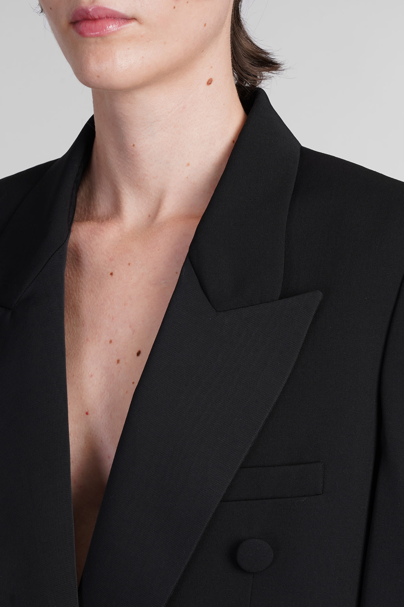 Stella Mccartney Tuxedo Double-breasted Blazer In Black