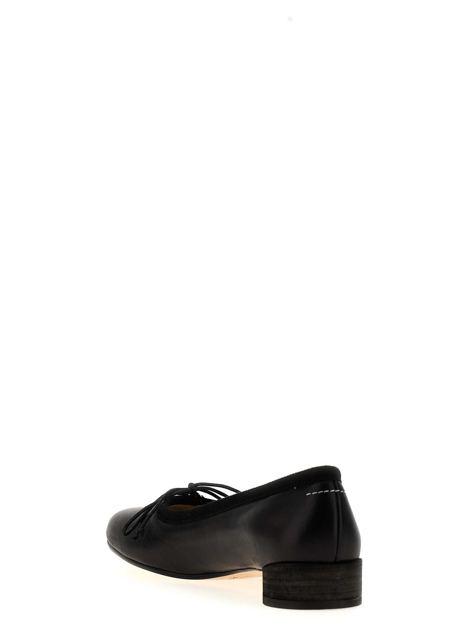 Shop Mm6 Maison Margiela Anatomic Ballet Flats In Black