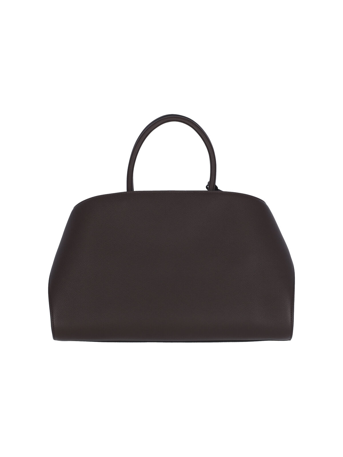 Ferragamo Structured Handbag With Gold-tone Hardware In Brown
