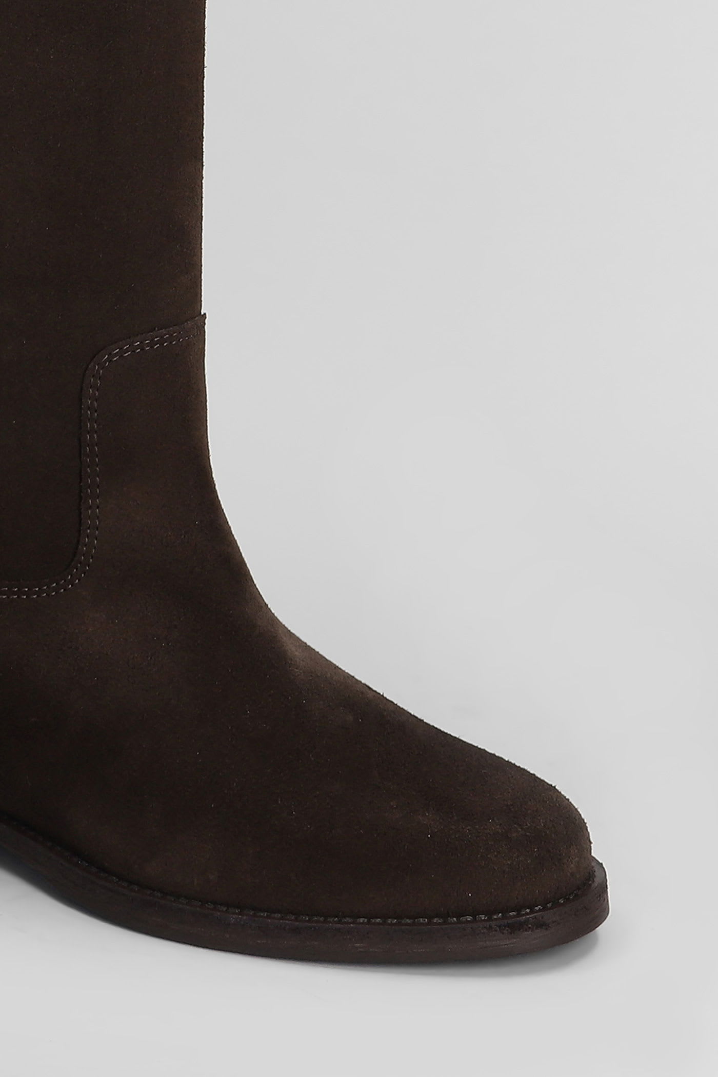 Via Roma 15 In Dark Brown Suede In Multi