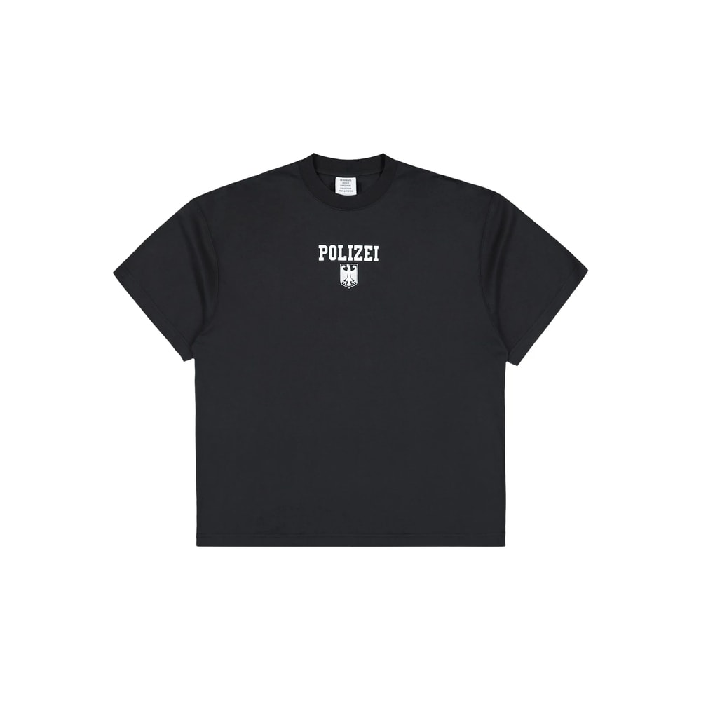 Vetements Polizei Eagle-emblem T-shirt In Black