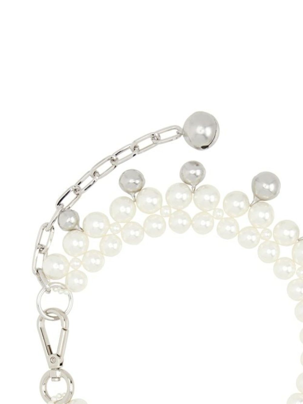 Shop Simone Rocha Double Bell Charm And Pearl Necklace