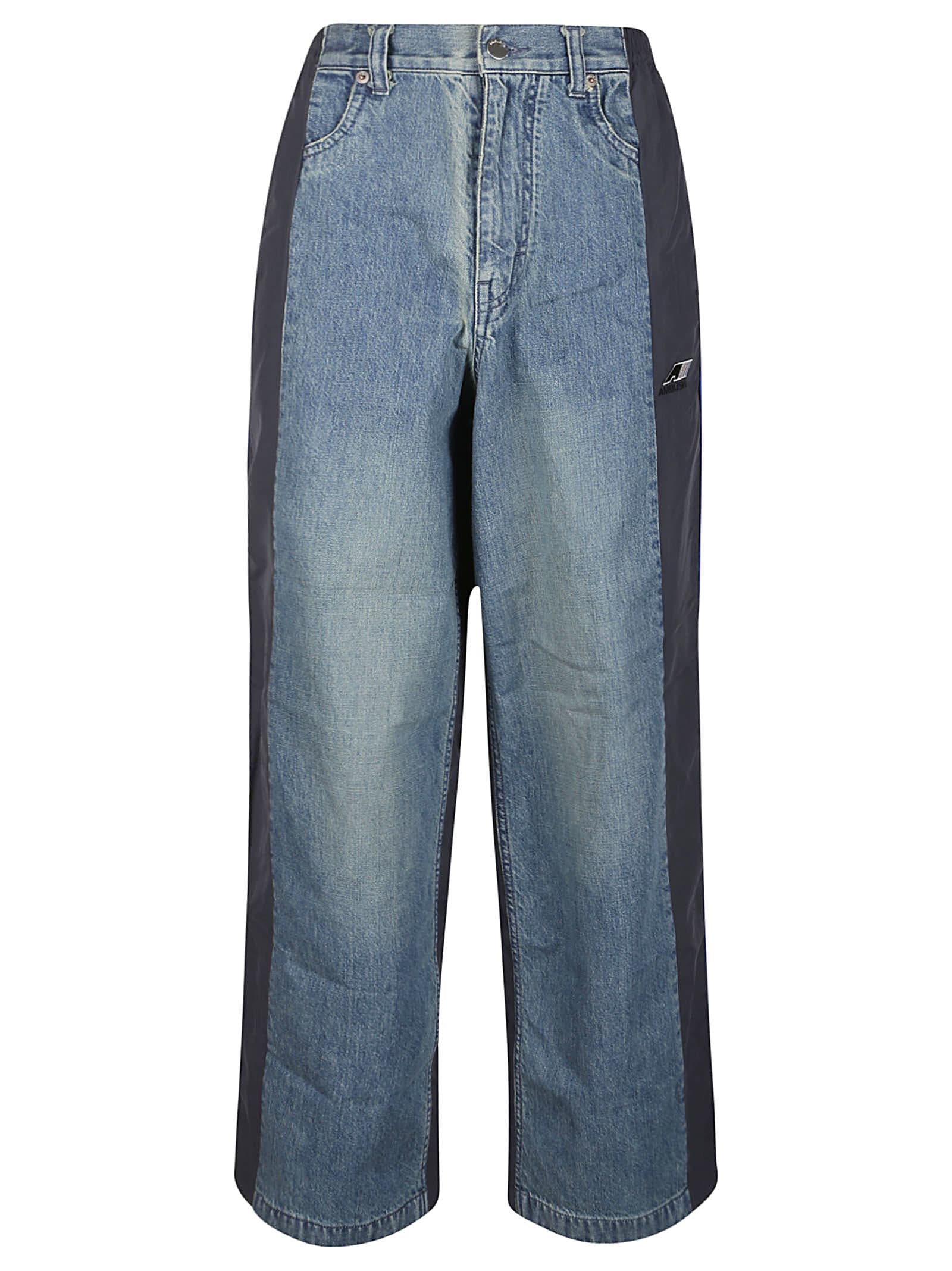 Shop Ambush Denim Nylon Pants In Blue