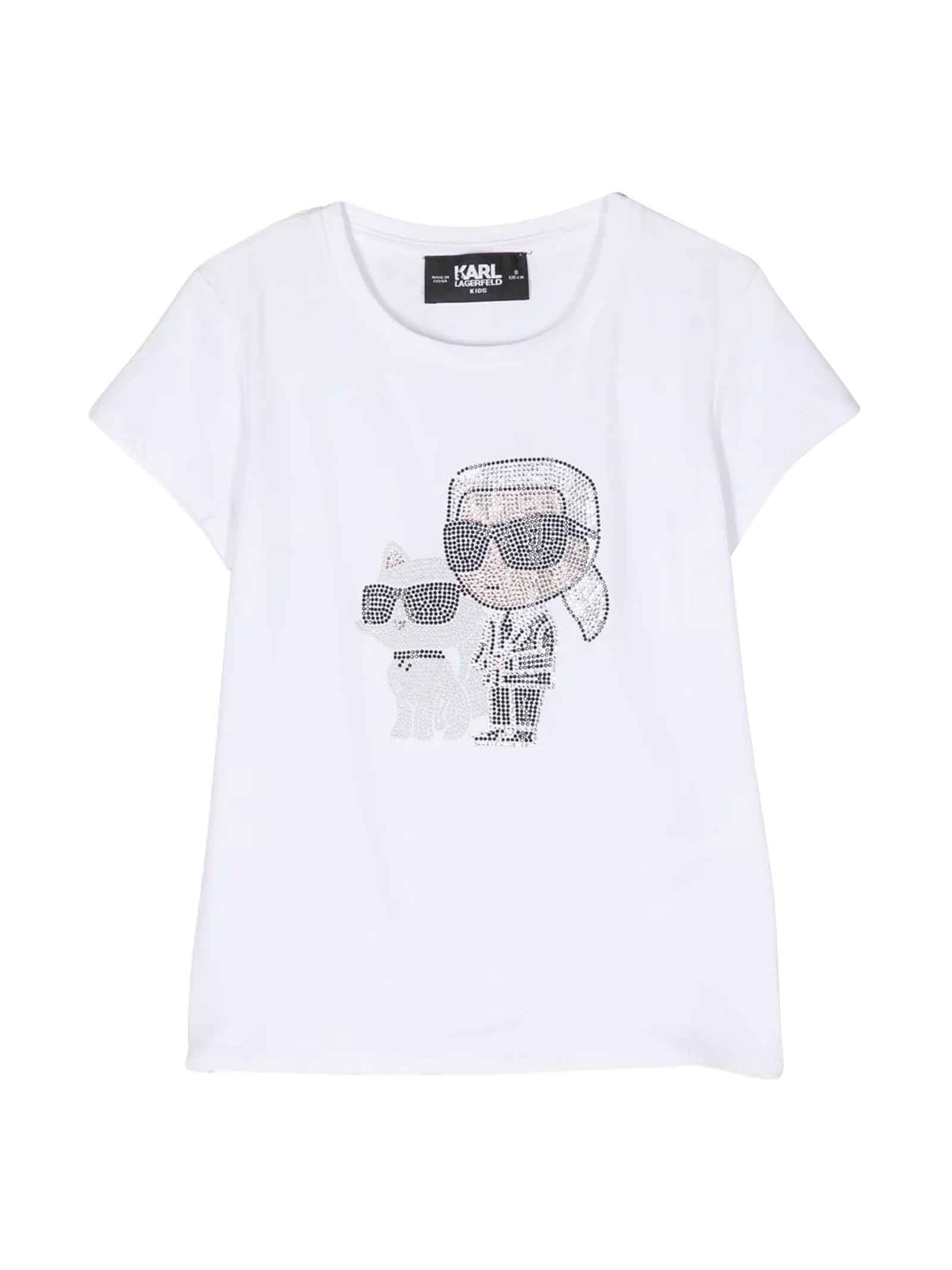 KARL LAGERFELD WHITE T-SHIRT GIRL
