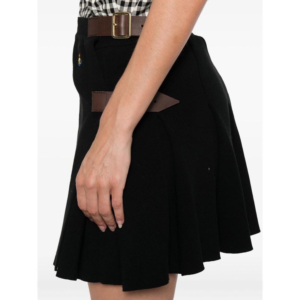 Vivienne Westwood Bea Pleated Kilt Mini Skirt Clothing In Black