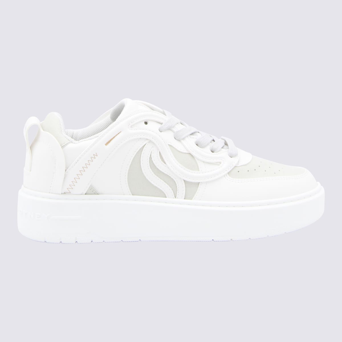 Shop Stella Mccartney Ice White Leather S Wave 1 Sneakers