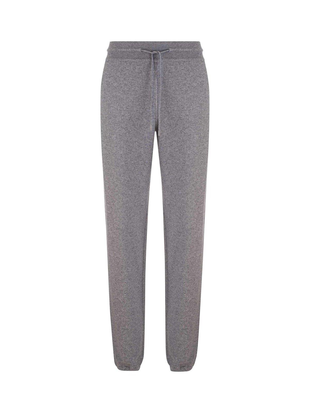 Shop Loro Piana Merano Drawstring Track Trousers In Flannel Melange