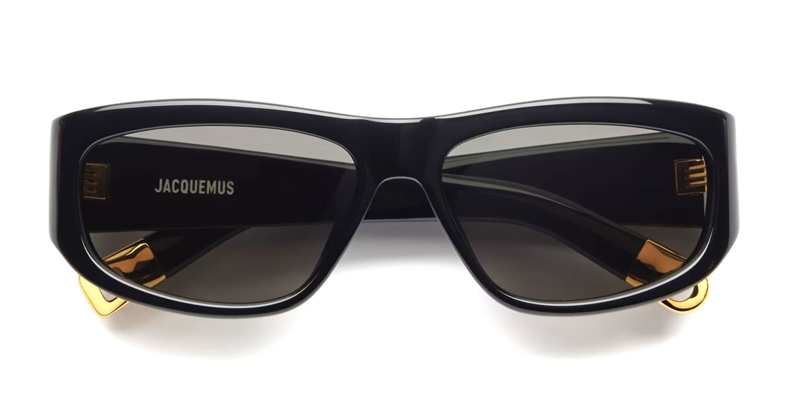 Shop Jacquemus Pilota - Black Sunglasses