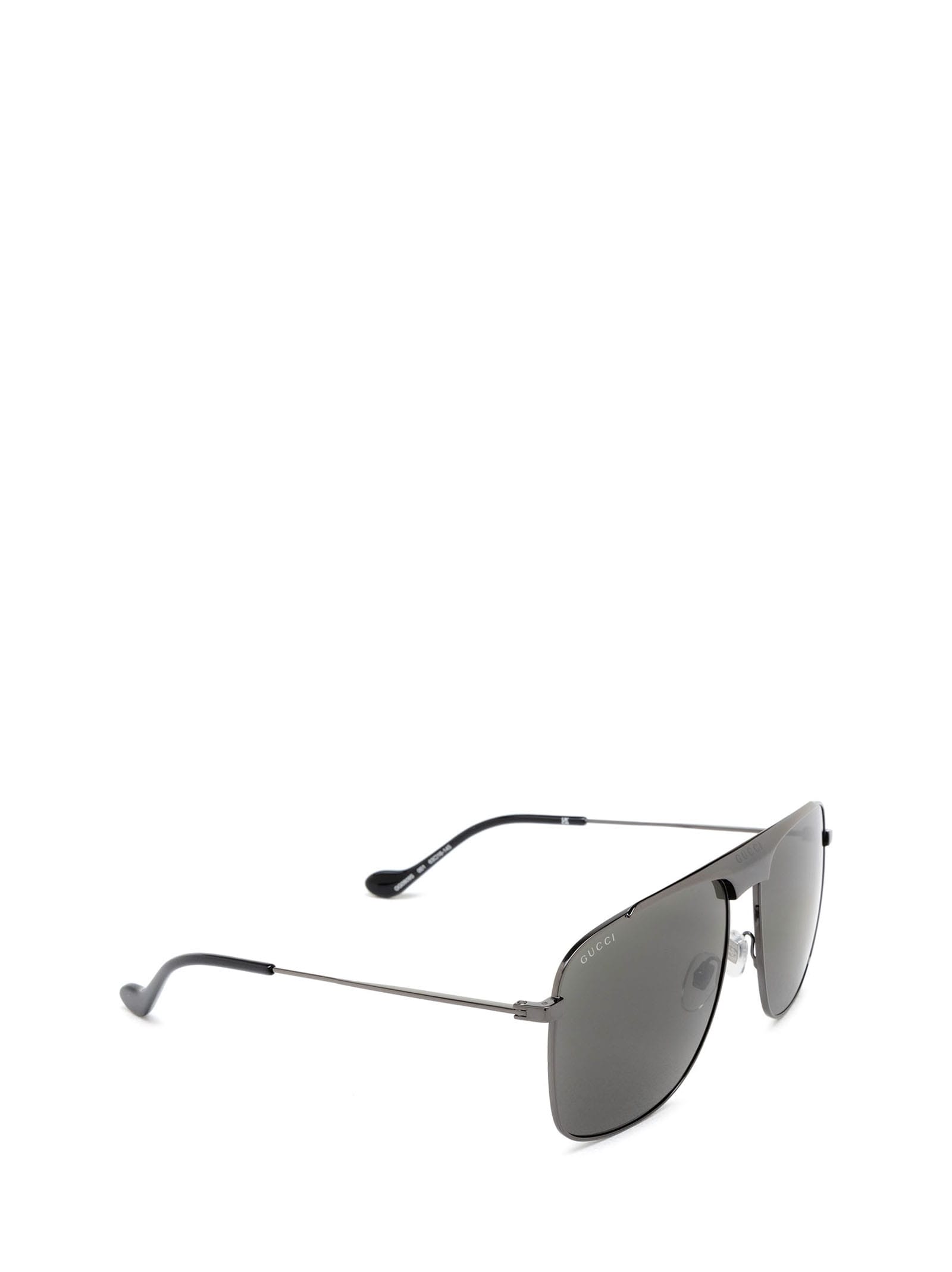 Shop Gucci Gg0909s Ruthenium Sunglasses