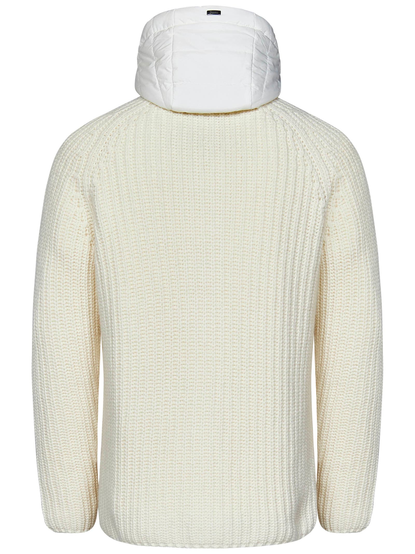 Herno Knitted Bomber Jacket In Neutral