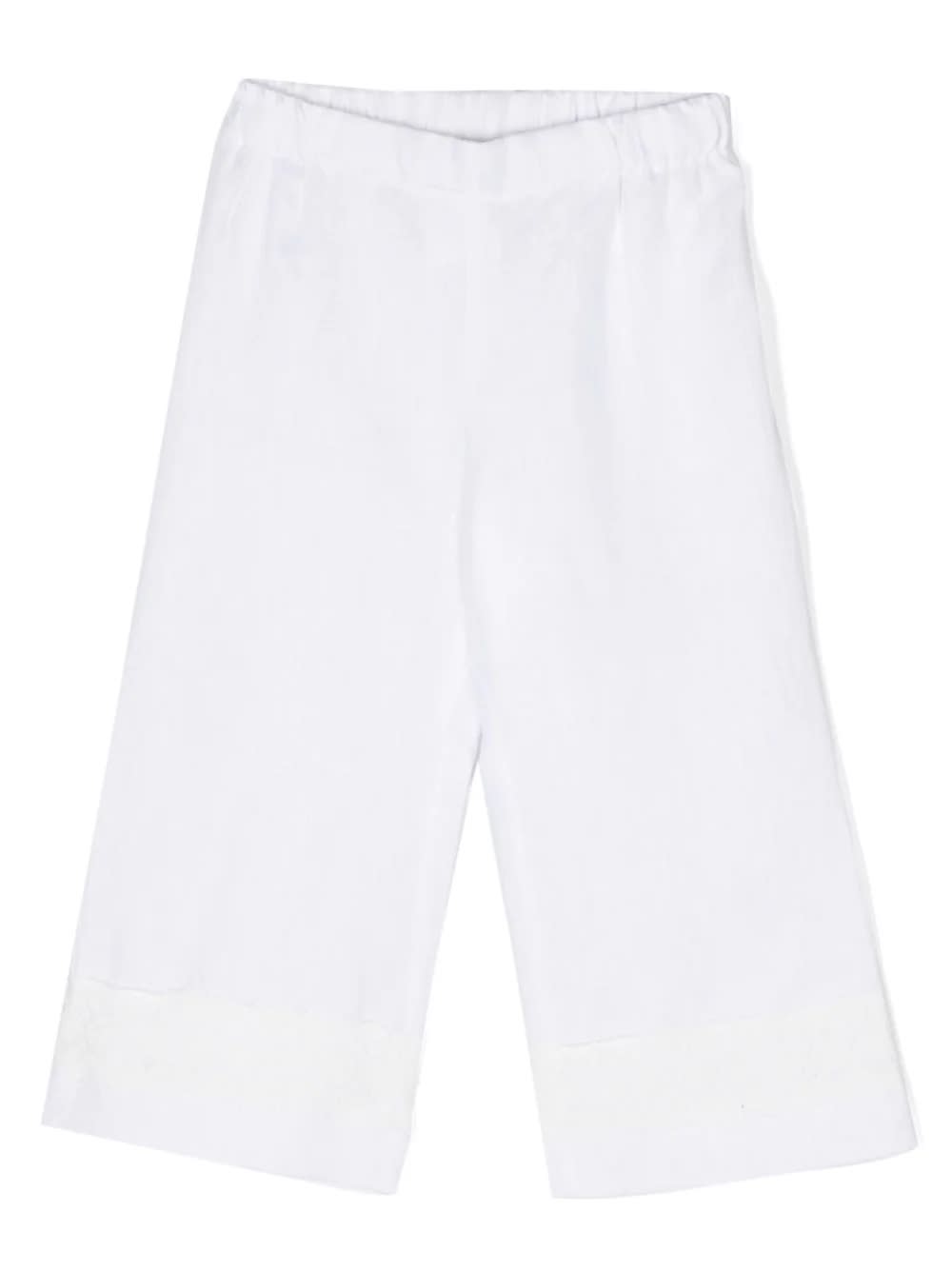 Shop La Stupenderia Pantaloni In Lino In White