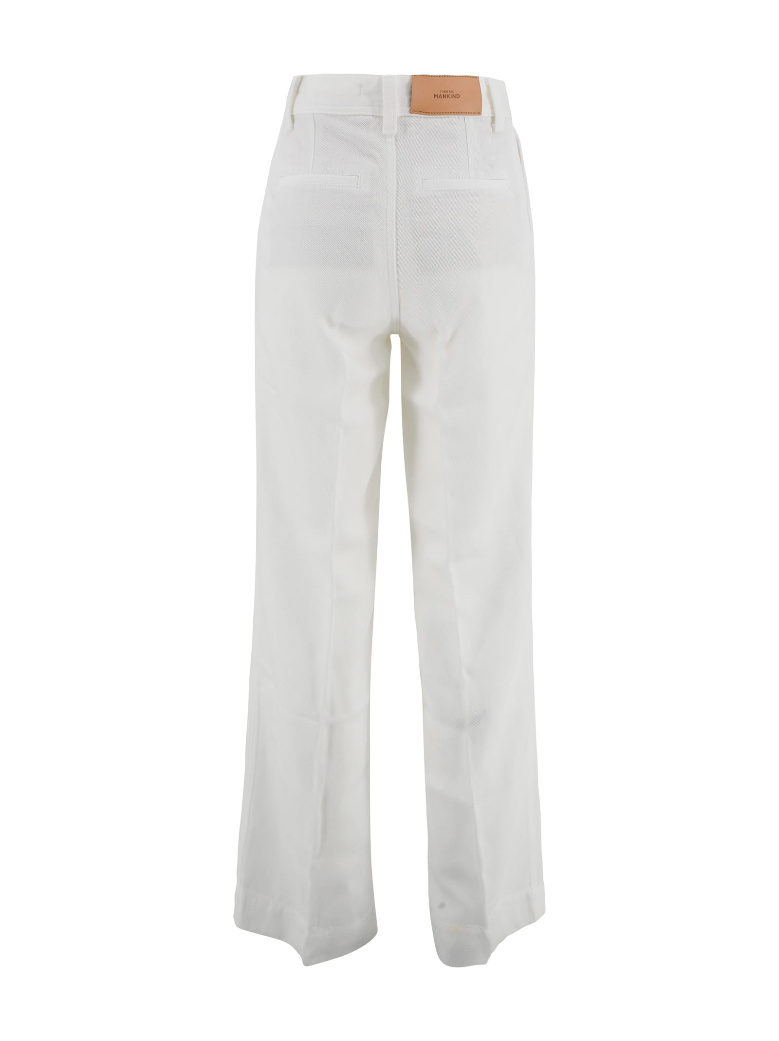 Shop 7 For All Mankind Pleated Trouser Colored Tencel In White