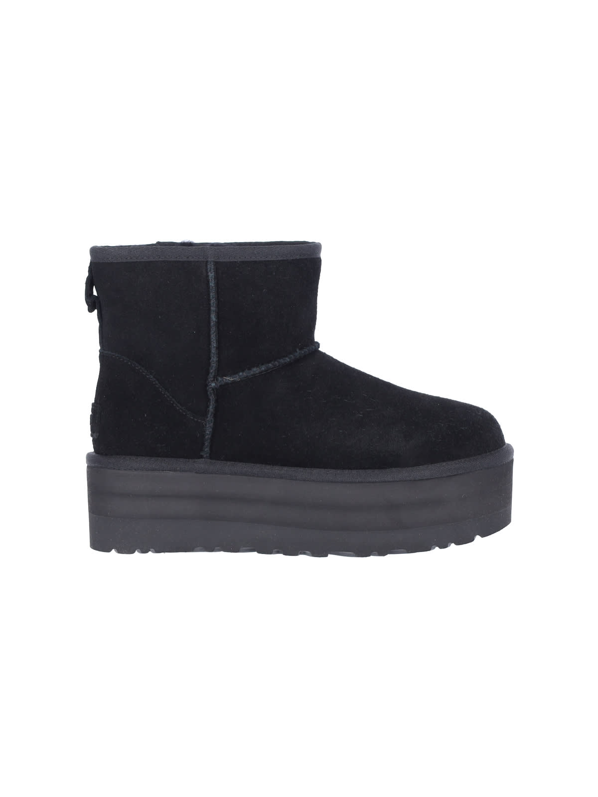 Shop Ugg Plateau Classic Mini Boots In Nero